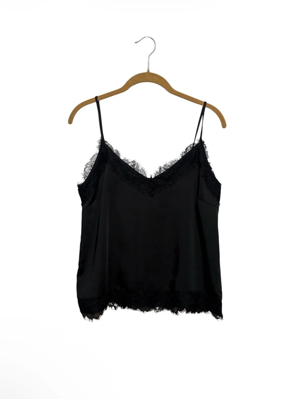 cupcakes and cashmere Savannah Heavy Satin Eyelash Lace Camisole